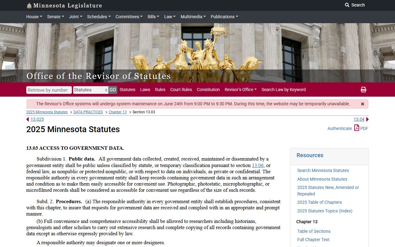 Pipestone County court records Minnesota Government Data Practices Act