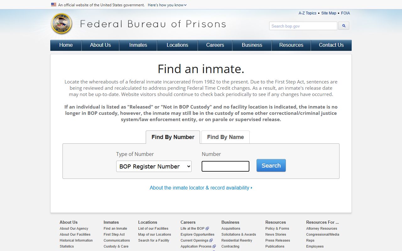 Pipestone County inmate records Federal Bureau of Prisons inmate locator