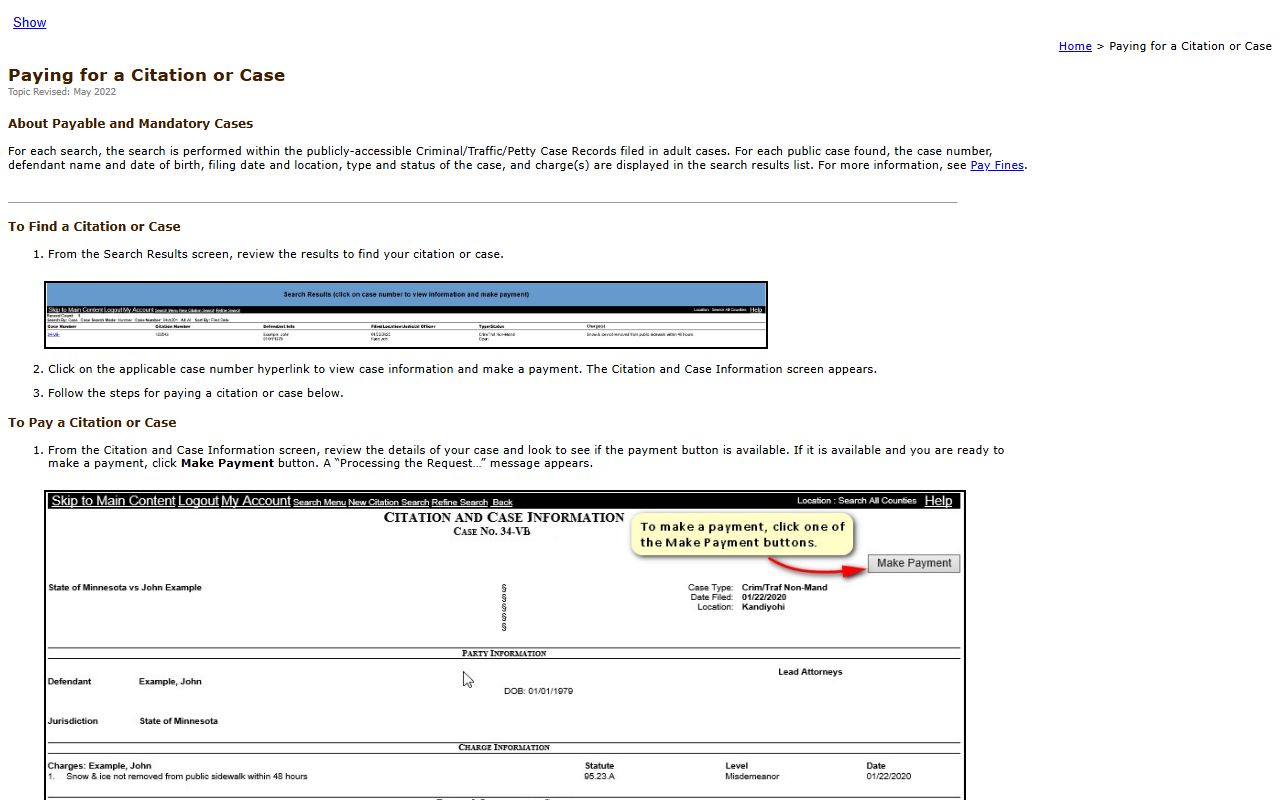 Pipestone County traffic court records WebPay payment help