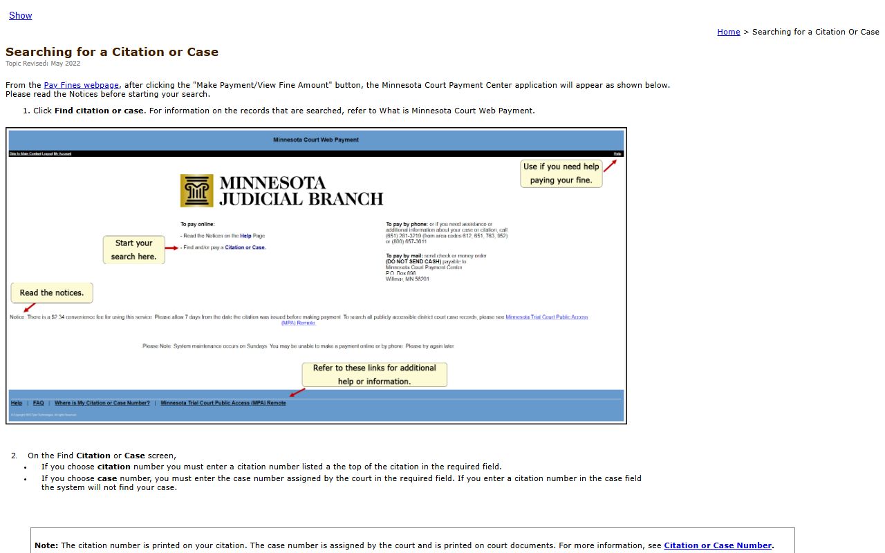 Pipestone County traffic court records WebPay citation search help